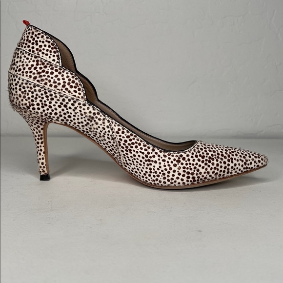 BODEN Carrie Mid Heel Courts brown white animal print spotted size 38.5 - Picture 4 of 14